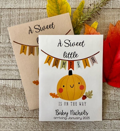 Sweet Little Pumpkin - Baby Shower Seed Packets